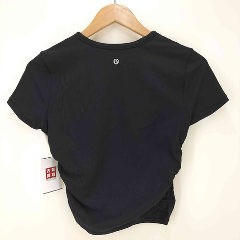 ルルレモン lululemon サイドギャザー クルーネック Tシャツ レディース