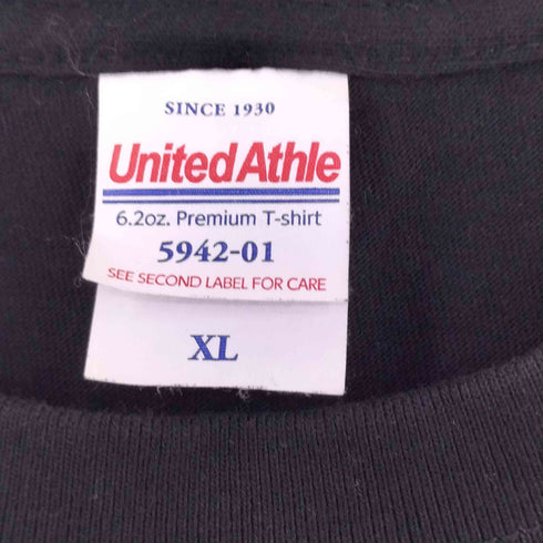 ユナイテッドアスレ UNITED ATHLE 両面プリントクルーネック 半袖Tシャツ メンズ JPN:XL