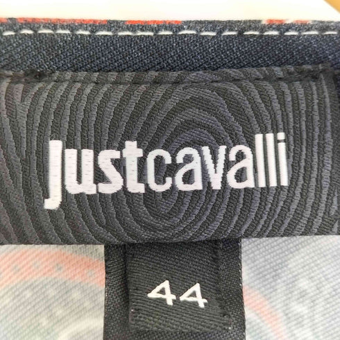 ジャストカヴァリ Just Cavalli ペイズリー柄 深Vネック ジャージートップ レディース 44