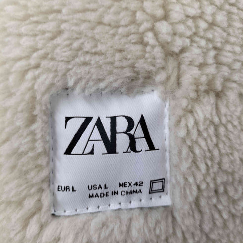 ザラ ZARA フェイクムートン フライトジャケット メンズ import:L