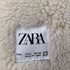 ザラ ZARA フェイクムートン フライトジャケット メンズ import:L