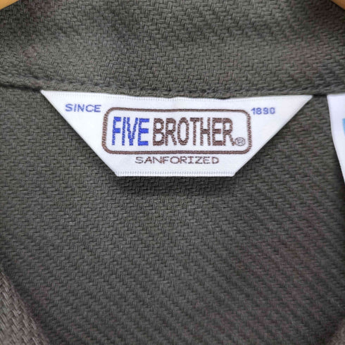 ファイブブラザー FIVE BROTHER 2ポケット ヘリンボーンシャツ メンズ M