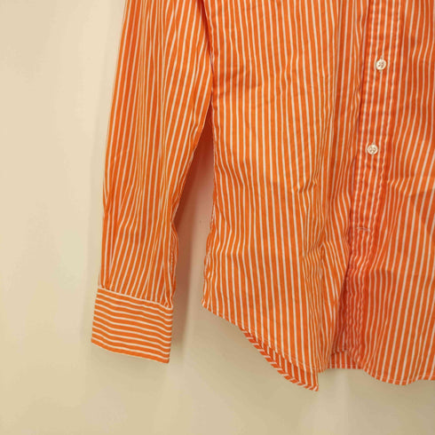 ラルフローレン RALPH LAUREN SLIM FIT ポニー 刺繍 ストライプ L/S レギュラーカラー シャツ 襟芯 レディース S 160/92A