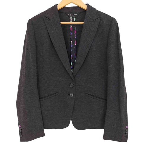 ポールスミスブラックレーベル Paul Smith BLACK LABEL 裏地 一部総柄 2B ジャージーテーラードジャケット レディース 44 L