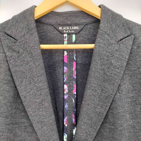 ポールスミスブラックレーベル Paul Smith BLACK LABEL 裏地 一部総柄 2B ジャージーテーラードジャケット レディース 44 L