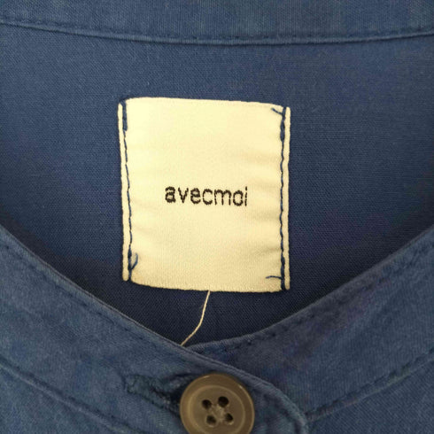avecmoi コットン バンドカラーシャツワンピース レディース S