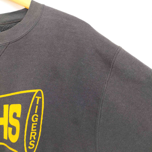 ラッセルアスレチック RUSSELL ATHLETIC 90s USA製 LRCHS TIGERS カレッジ ラバープリント 前V クルーネックスウェット メンズ import:XL