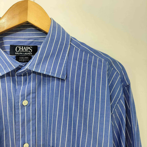 チャップスラルフローレン CHAPS RALPH LAUREN 90S COLLINS ストライプ コットン L/S シャツ メンズ