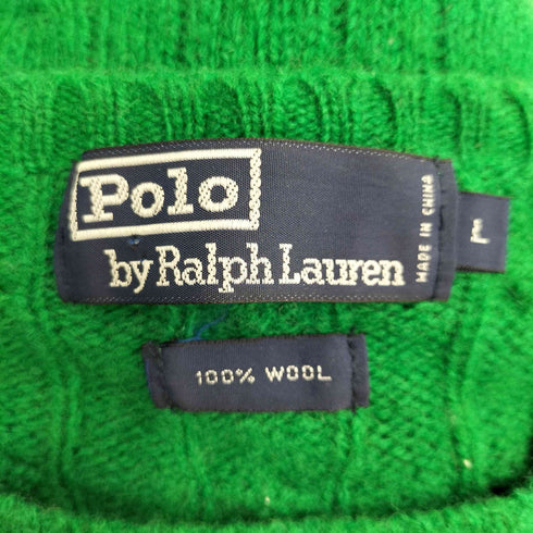 ポロバイラルフローレン Polo by RALPH LAUREN スモールポニー刺繍 ケーブルニット レディース JPN:L