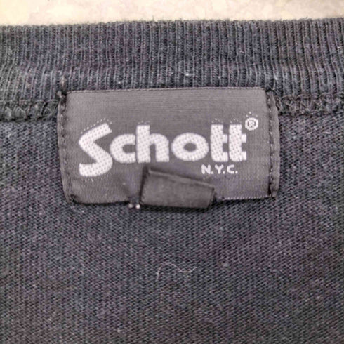 ショット Schott バックプリントクルーネックTシャツ メンズ L