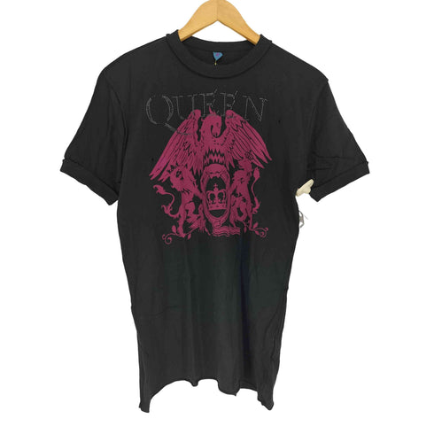 アンプリファイド AMPLIFIED ラインストーン ダメージ加工 フロントプリントバンドTシャツ Y2K メンズ M