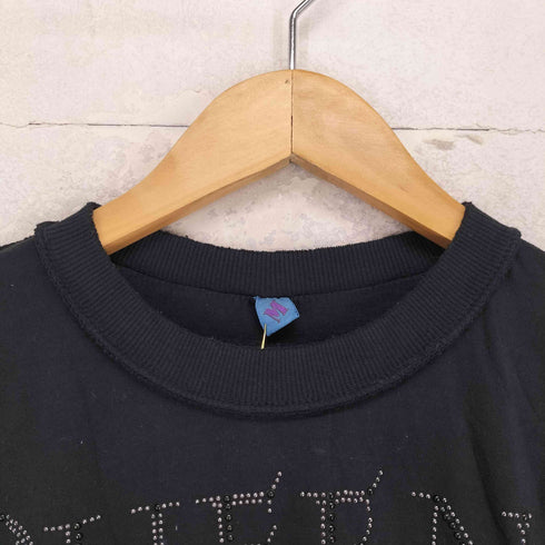 アンプリファイド AMPLIFIED ラインストーン ダメージ加工 フロントプリントバンドTシャツ Y2K メンズ M