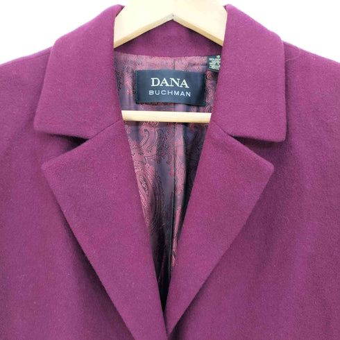 DANA BUCHMAN 裏地ペイズリー柄 カシミヤ100 チェスターコート レディース 10