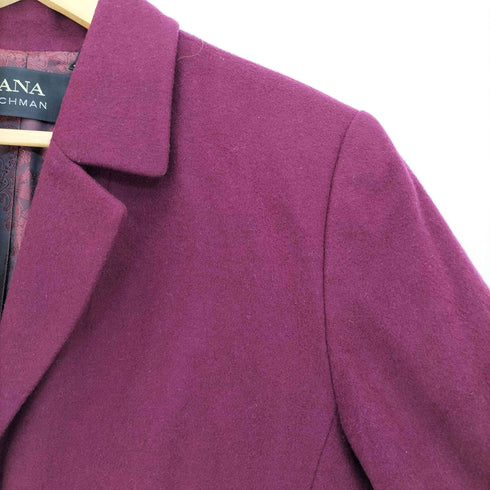 DANA BUCHMAN 裏地ペイズリー柄 カシミヤ100 チェスターコート レディース 10