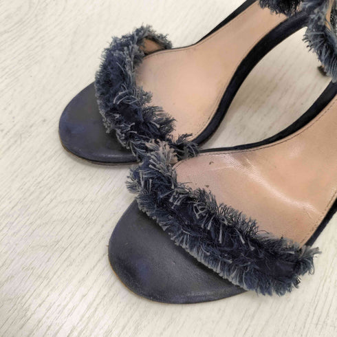 ジャンビトロッシ Gianvito Rossi フリンジ ストラップ サンダル レディース 37