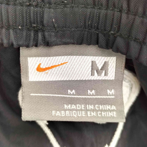 ナイキ NIKE 00s 両面ロゴ刺繍 切替 トラックパンツ 裾ジップ メンズ M