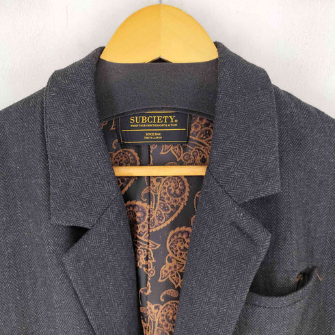 サブサエティ Subciety Herringbone double tailored jkt メンズ JPN:L
