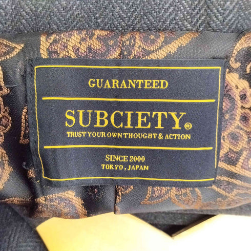 サブサエティ Subciety Herringbone double tailored jkt メンズ JPN:L