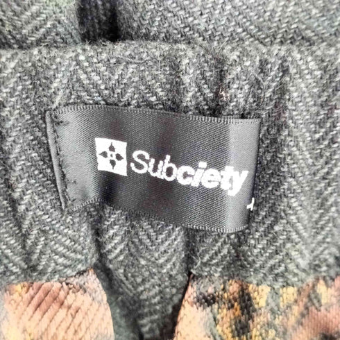 サブサエティ Subciety Herringbone side zip wide slacks メンズ JPN:M