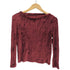ベースレンジ BASERANGE ベロア ベルデット L/S クロップド トップ カットソー レディース JPN:XS