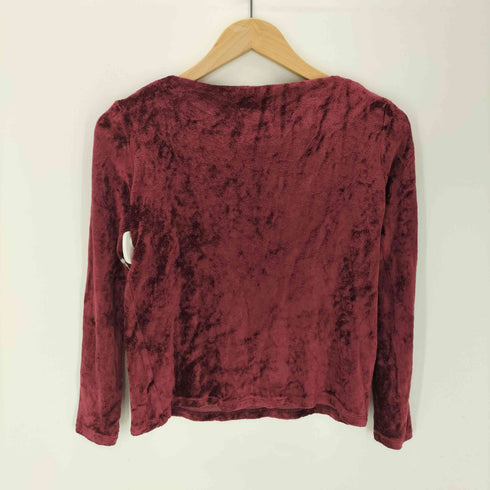 ベースレンジ BASERANGE ベロア ベルデット L/S クロップド トップ カットソー レディース JPN:XS
