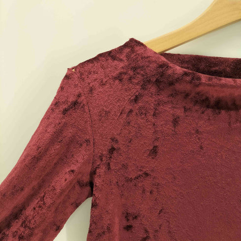 ベースレンジ BASERANGE ベロア ベルデット L/S クロップド トップ カットソー レディース JPN:XS