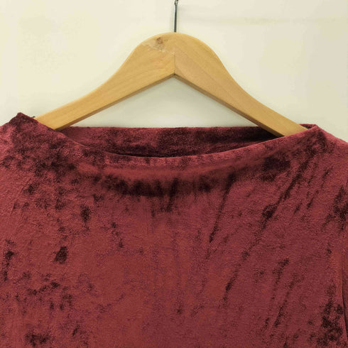 ベースレンジ BASERANGE ベロア ベルデット L/S クロップド トップ カットソー レディース JPN:XS