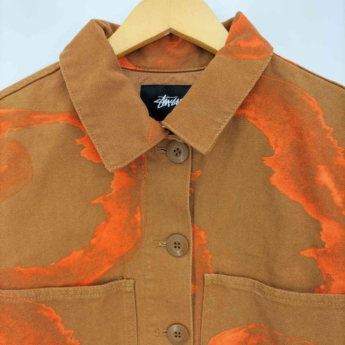 ステューシー Stussy Printed Chore Coat 'Clay' レディース import:S