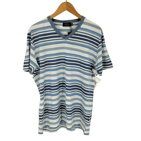 エポカウォモ Epoca uomo Vネック ボーダー S/S TEE メンズ 50