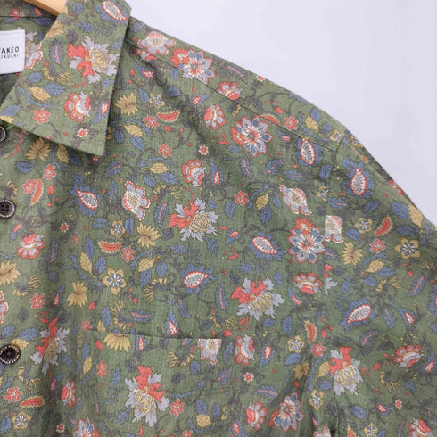 タケオキクチ TAKEO KIKUCHI フローラルパターン 総柄プリント シャツ メンズ JPN:2