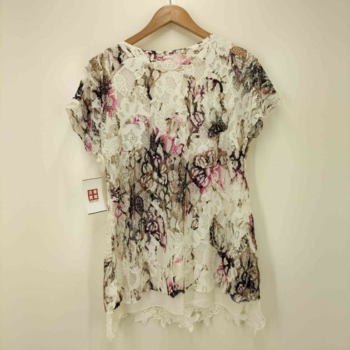 Lully x Cositamo イタリア製 フラワーデザイン レースブラウス レディース import:L