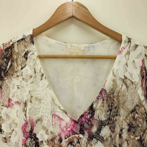 Lully x Cositamo イタリア製 フラワーデザイン レースブラウス レディース import:L