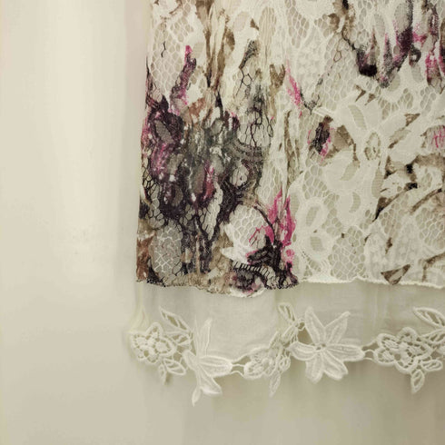 Lully x Cositamo イタリア製 フラワーデザイン レースブラウス レディース import:L