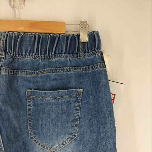 クロス装飾 イージーワイド デニムパンツ メンズ M-L