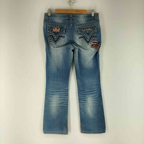 AFFLICTION パッチ加工 フレアデニムパンツ y2k レディース 28