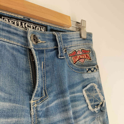 AFFLICTION パッチ加工 フレアデニムパンツ y2k レディース 28