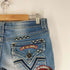 AFFLICTION パッチ加工 フレアデニムパンツ y2k レディース 28