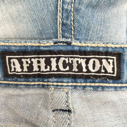 AFFLICTION パッチ加工 フレアデニムパンツ y2k レディース 28