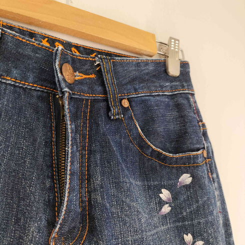 WAPPA 花柄プリント デニムパンツ レディース 28