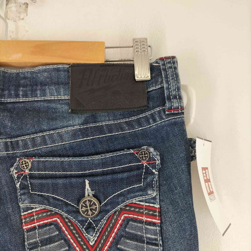 AFFLICTION ダメージ加工 フレアデニムパンツ y2k レディース 28