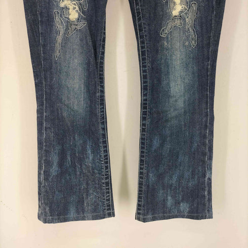 AFFLICTION ダメージ加工 フレアデニムパンツ y2k レディース 28