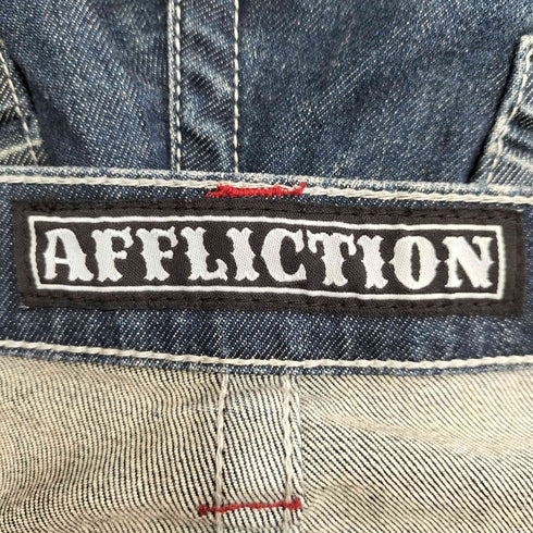AFFLICTION ダメージ加工 フレアデニムパンツ y2k レディース 28