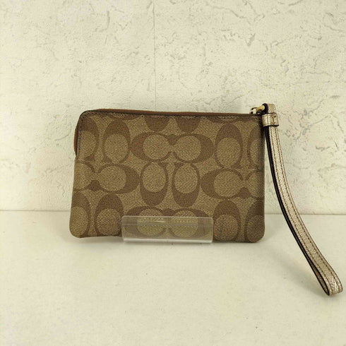 コーチ COACH PVC Signature Stripe Wristlet Wallet レディース FREE