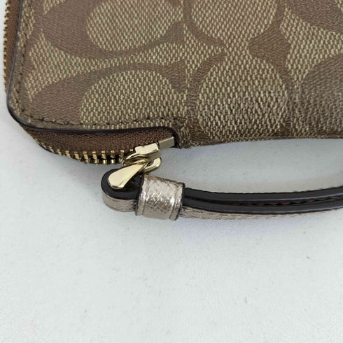 コーチ COACH PVC Signature Stripe Wristlet Wallet レディース FREE