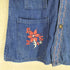 70s~ メキシコ製 刺繍デニムジャケット レディース DE:32