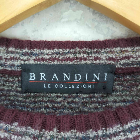 BRANDINI イタリア製 アクリルウール クルーネックセーター メンズ JPN:L
