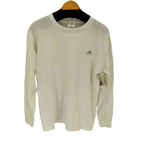 アディダス adidas 90S USA製 万国旗タグ ワンポイントロゴ刺繍 ロングスリーブTシャツ メンズ M