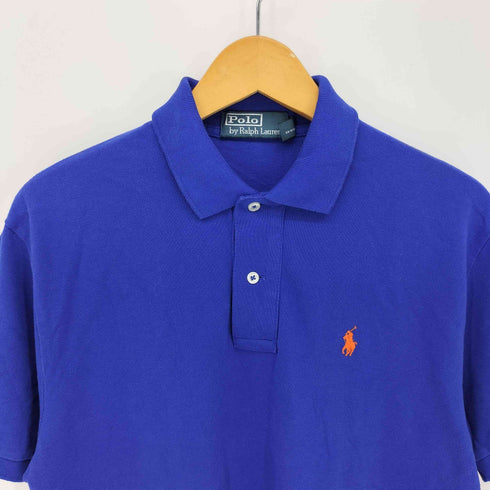 ポロバイラルフローレン Polo by RALPH LAUREN ポニー刺繍 コットン サイドスリット ポロシャツ メンズ import:S