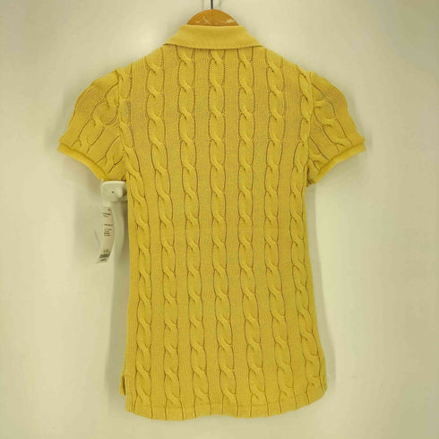 ポロバイラルフローレン Polo by RALPH LAUREN ポニー刺繍 ケーブル編み ニットポロ レディース import:XS