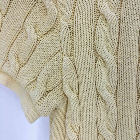 ポロバイラルフローレン Polo by RALPH LAUREN ポニー刺繍 ケーブル編み ニットポロ レディース import:XS